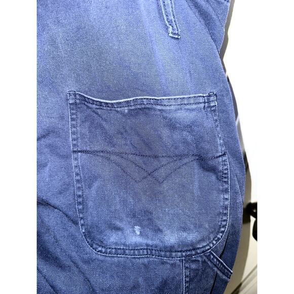 Vintage Revolt Denim Overalls Women's L Blue Carpenter Style Workwear 90s Y2K - Picture 14 of 16
